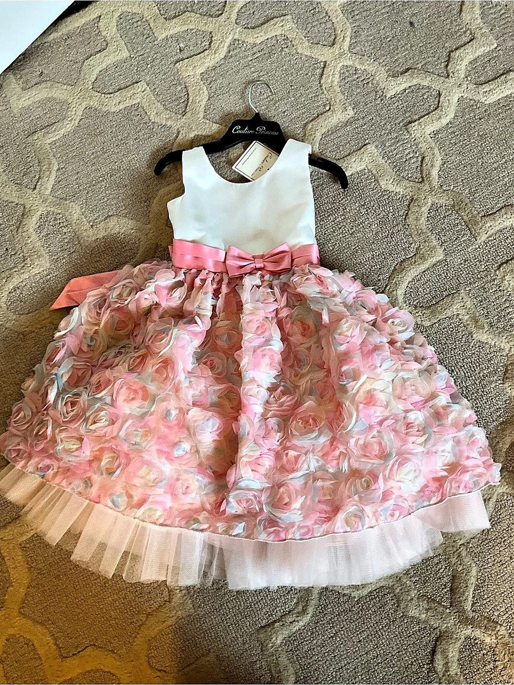 Couture Princess Floral Tulle Dress Girls Size 7 NWT